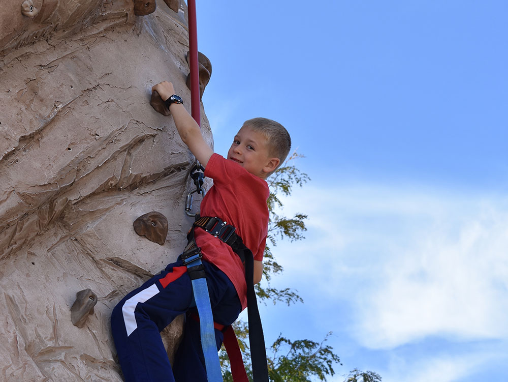 Rock Climber at Cherry Hill Water Park, Family Fun Center & Camping Resort