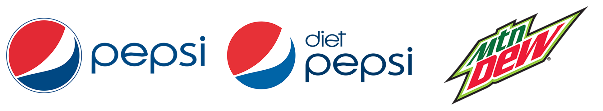 Drinks Logos — Pepsi | Diet Pepsi | Mountain Dew